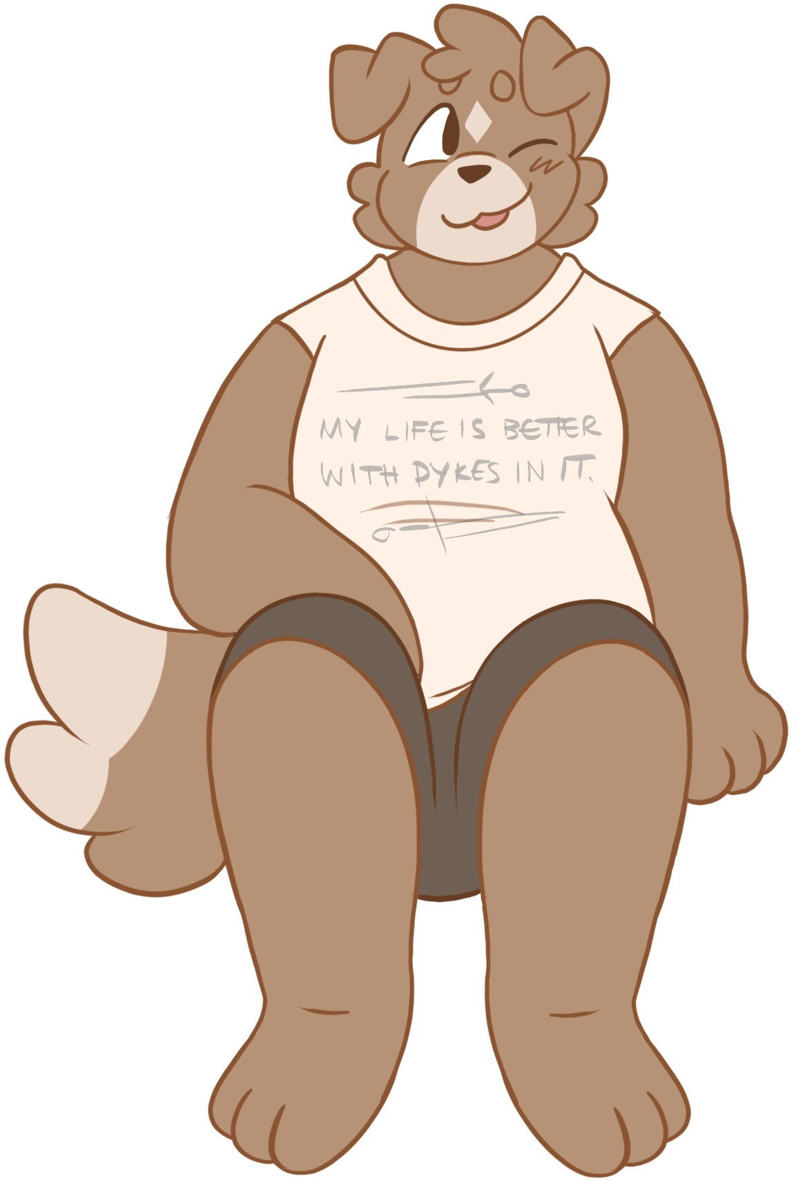 page dog of my fursona sitting